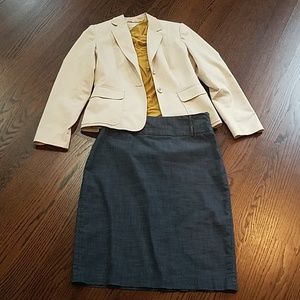 Long light denim skirt